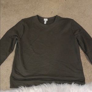 Olive Green Crew Neck Sweater